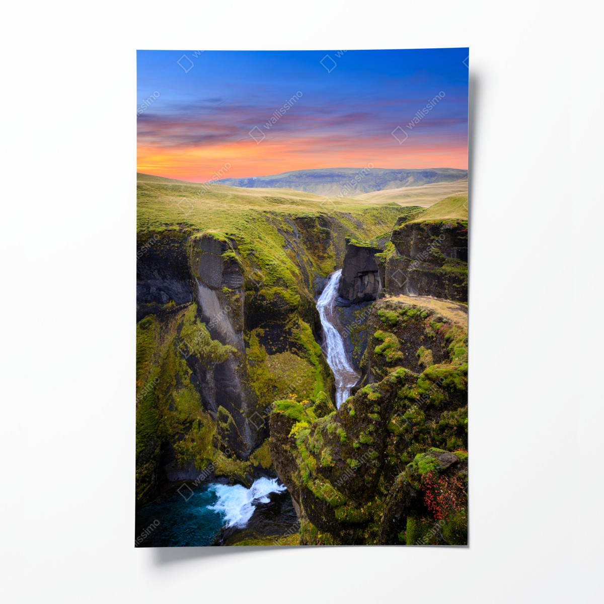 Poster Fjadrargljufur schlucht bei sonnenuntergang – Wallnifity®