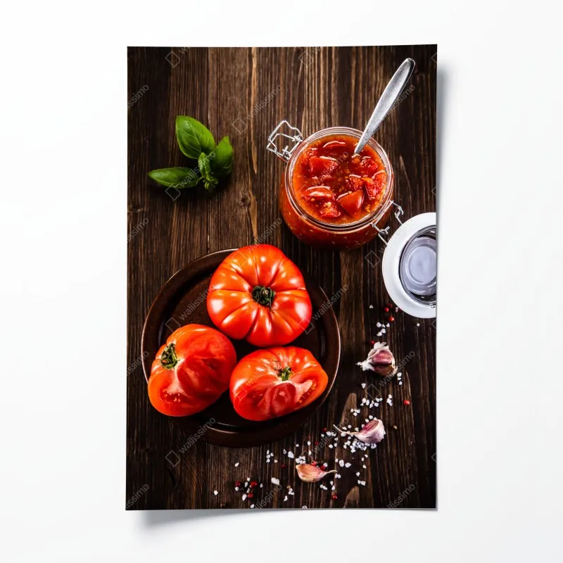 Poster ruhige winterliche fjordlandschaft in Reine, Lofoten – Wallnifity®