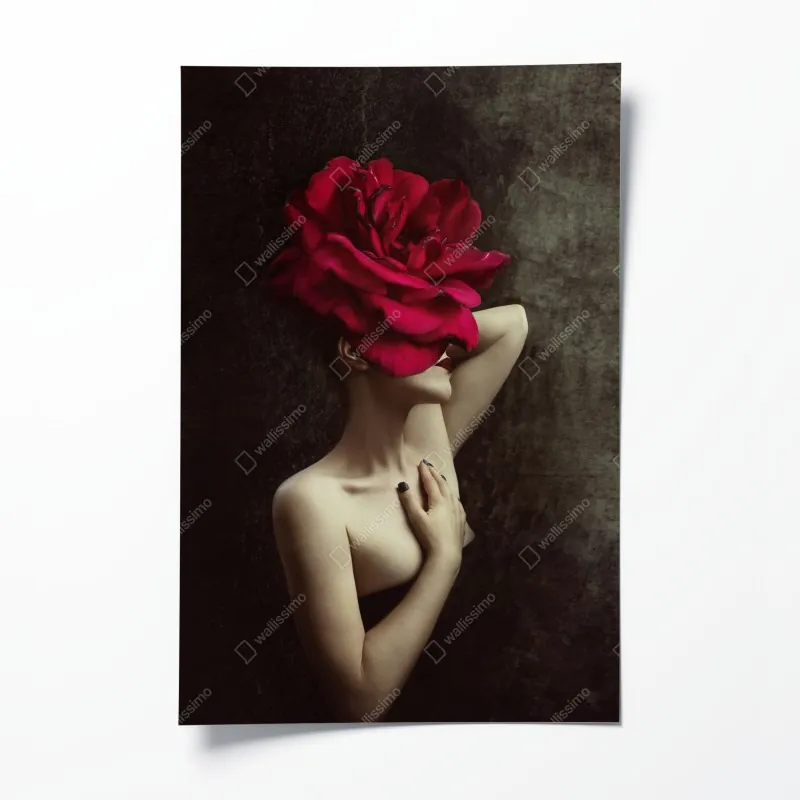 Poster sonnenaufgang über dem smaragdgrünen bergtal – Wallnifity®