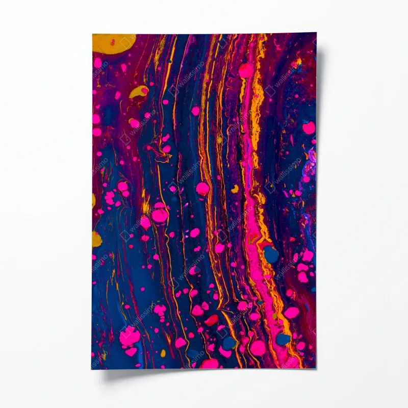 Poster geometrisches labyrinthmuster in beige und schwarz – Wallnifity®