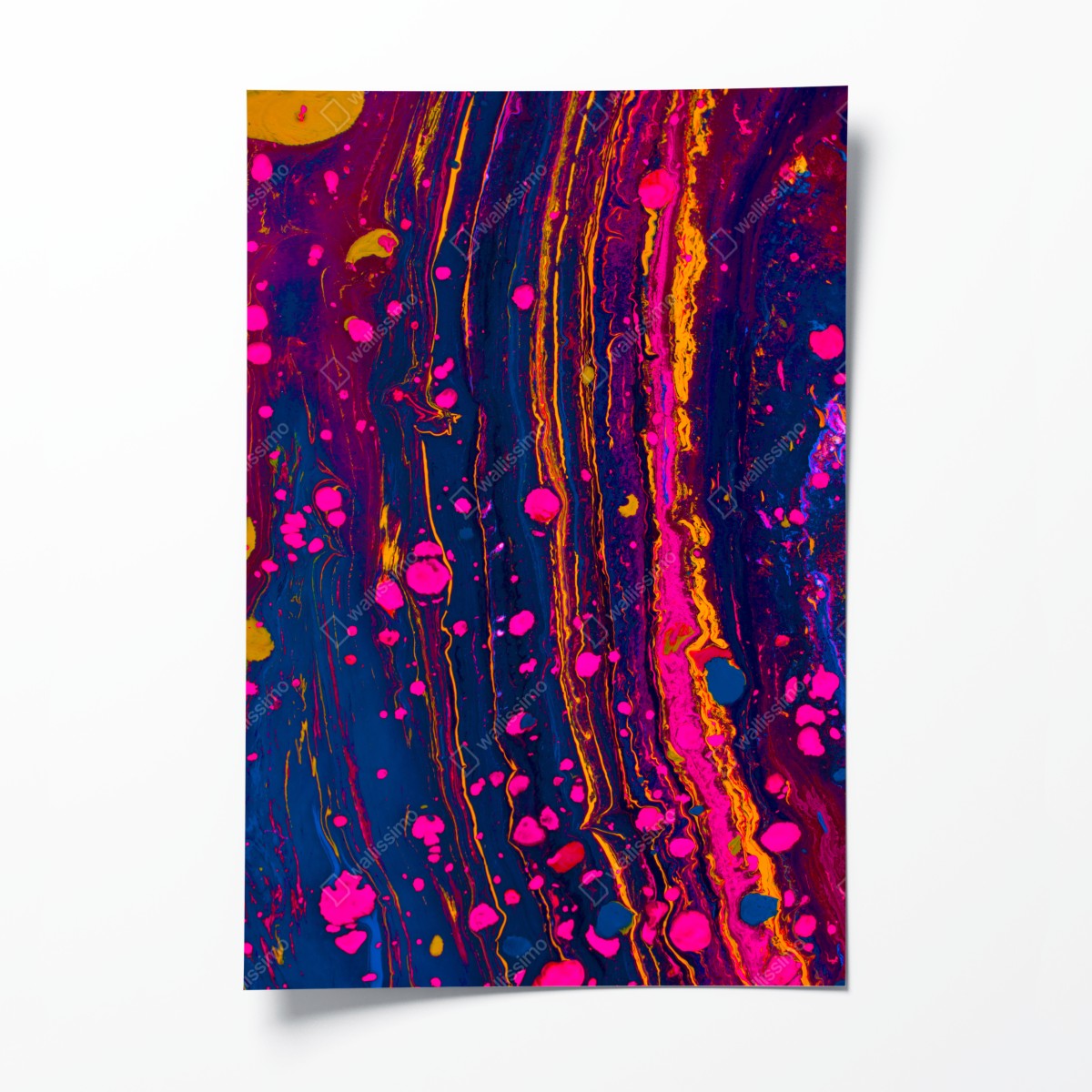 Poster neon marmorierte abstrakte wandgrafik – Wallnifity®