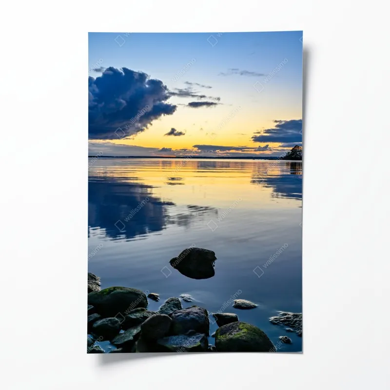 Poster pastelliges blättermuster für die wand – Wallnifity®