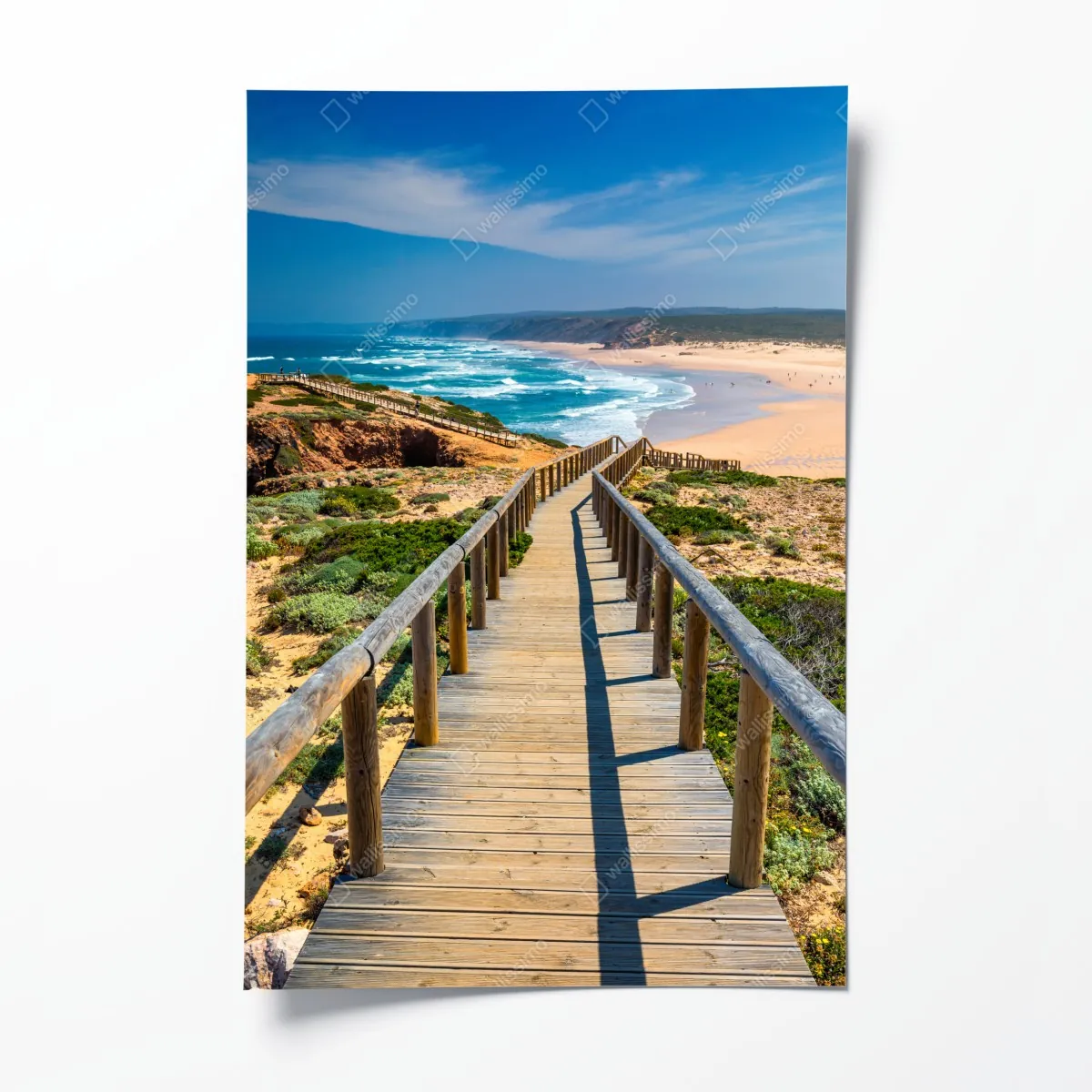 Poster holzsteg zur Praia da Bordeira – Wallnifity®