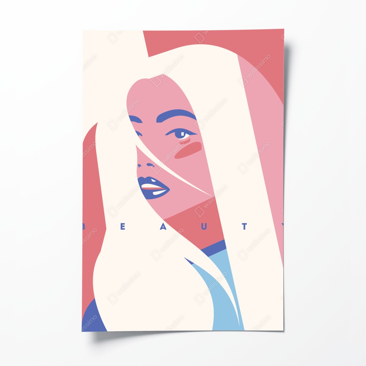 Poster pastell pop-art porträt der schönheit – Wallnifity®