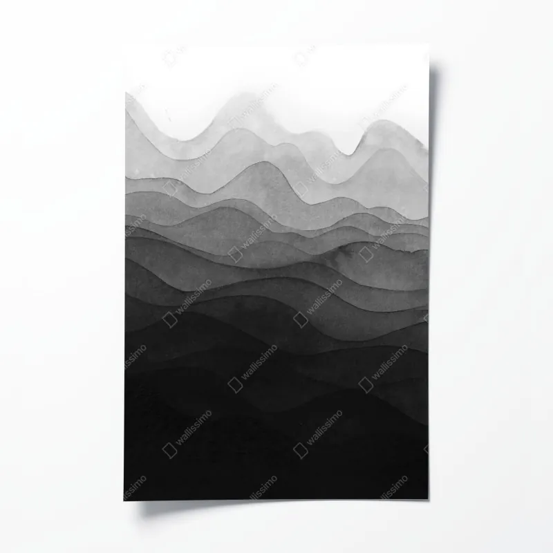 Poster ruhige türkise abstrakte meereslandschaft – Wallnifity®