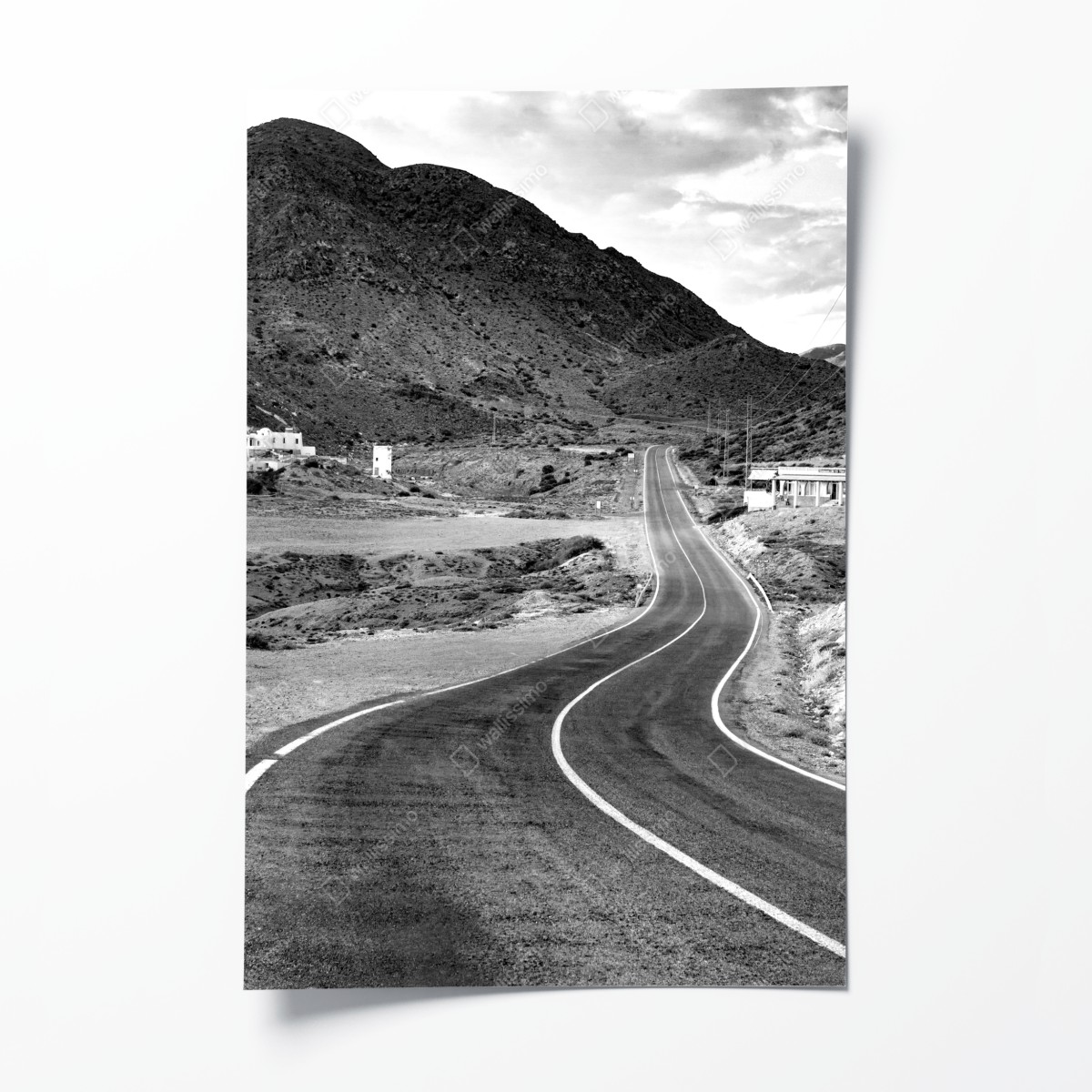 Poster gewundene straße durch die berge – Wallnifity®