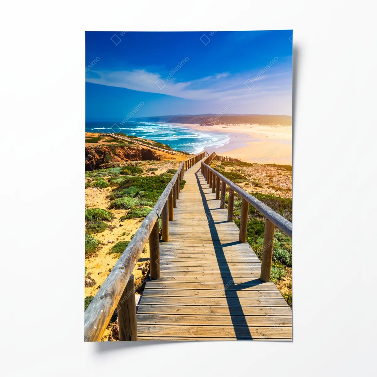 Poster steg zur Praia da Bordeira – Wallnifity®
