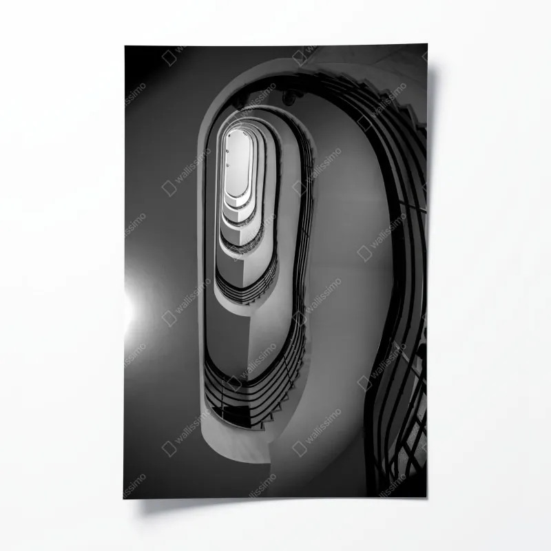 Poster nebeliger mamutbaumwald im goldenen vintagelicht – Wallnifity®