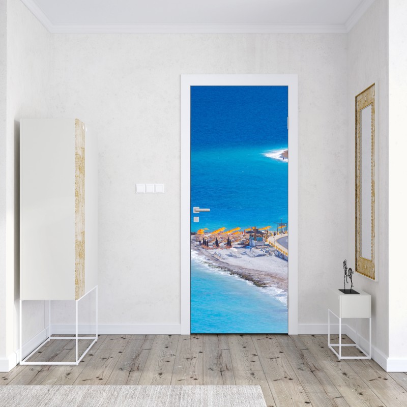 Türaufkleber zarte löwenzahnsamen in monochrom – Wallnifity®