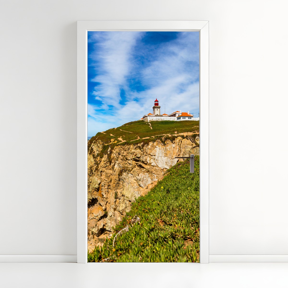 Türaufkleber leuchtturm auf den klippen von Cabo da Roca – Wallnifity®