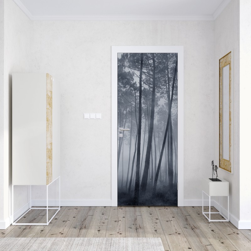 Türaufkleber beiges blattmuster im botanischen stil – Wallnifity®