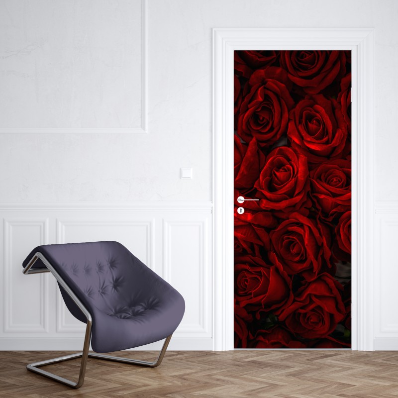 Türaufkleber tropisches aquarell botanikmuster – Wallnifity®