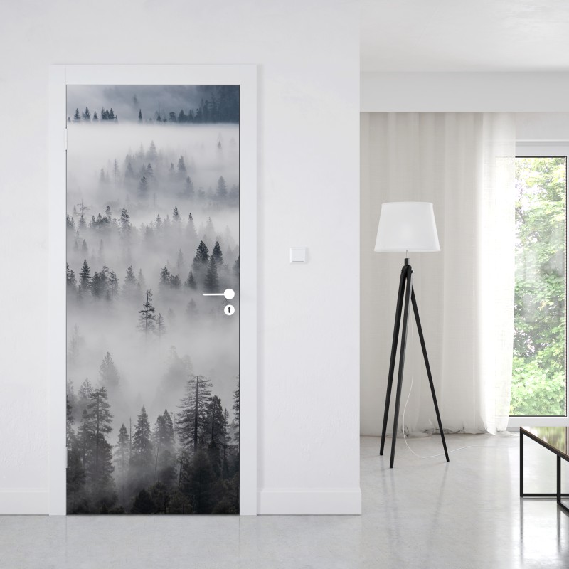Türaufkleber moosiger regenwaldpfad auf der Tasman-Halbinsel – Wallnifity®