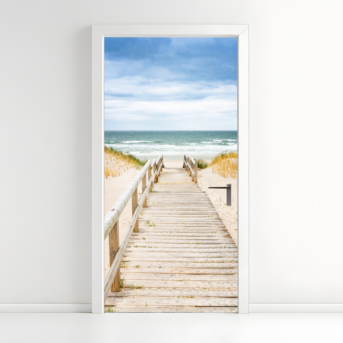 Türaufkleber holzsteg zum meer, Sylt – Wallnifity®