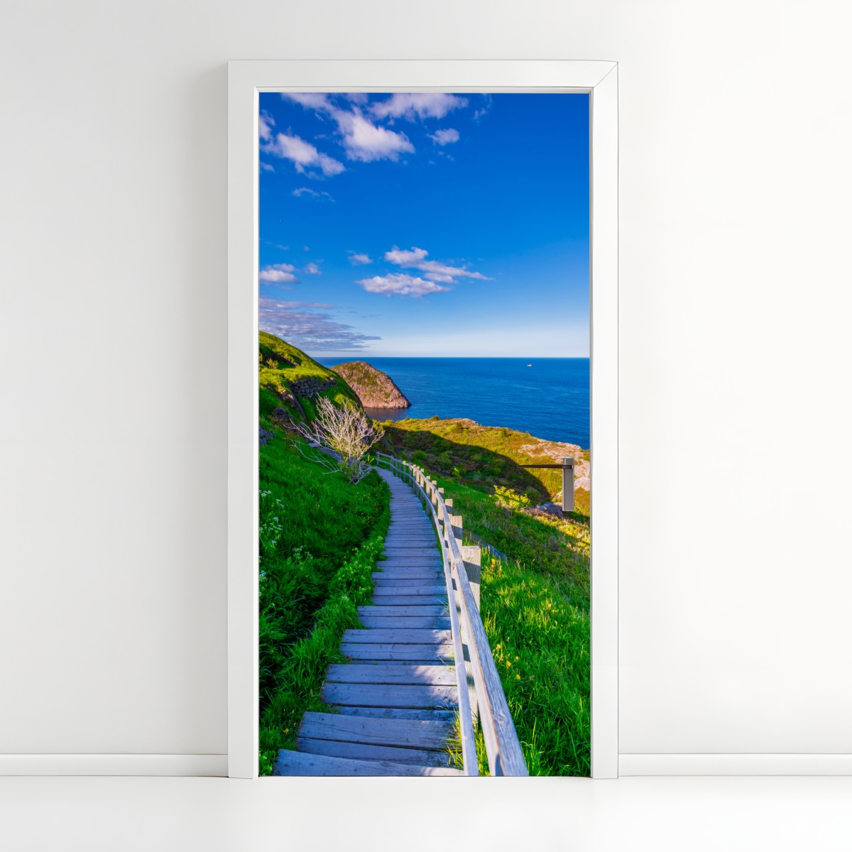 Türaufkleber küstenpfad mit blick auf das meer – Wallnifity®