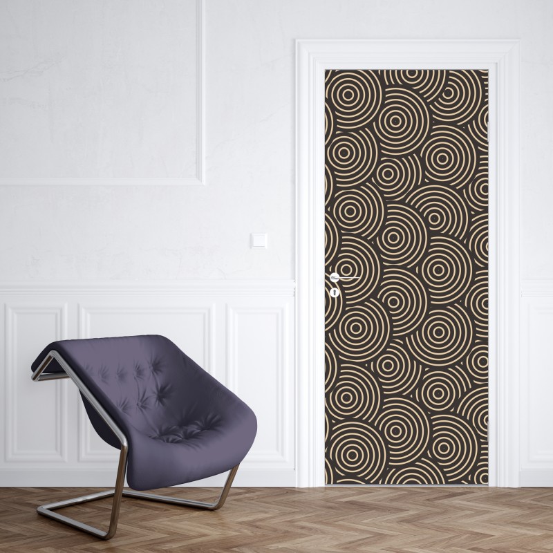 Türaufkleber zartes blaues blumenmuster – Wallnifity®