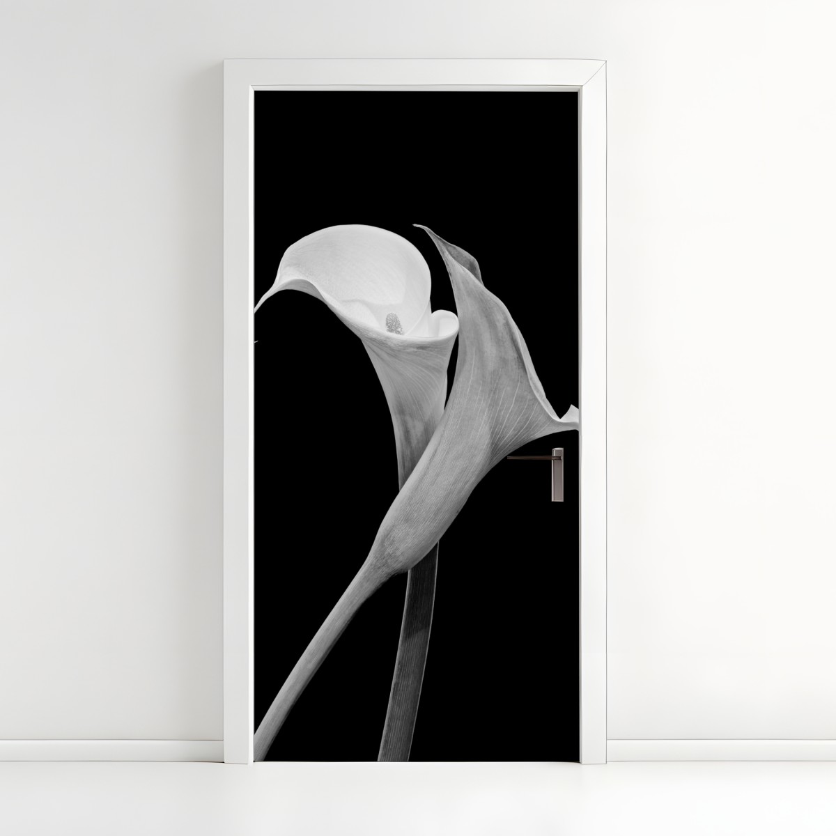 Türaufkleber elegante callas in monochrom – Wallnifity®