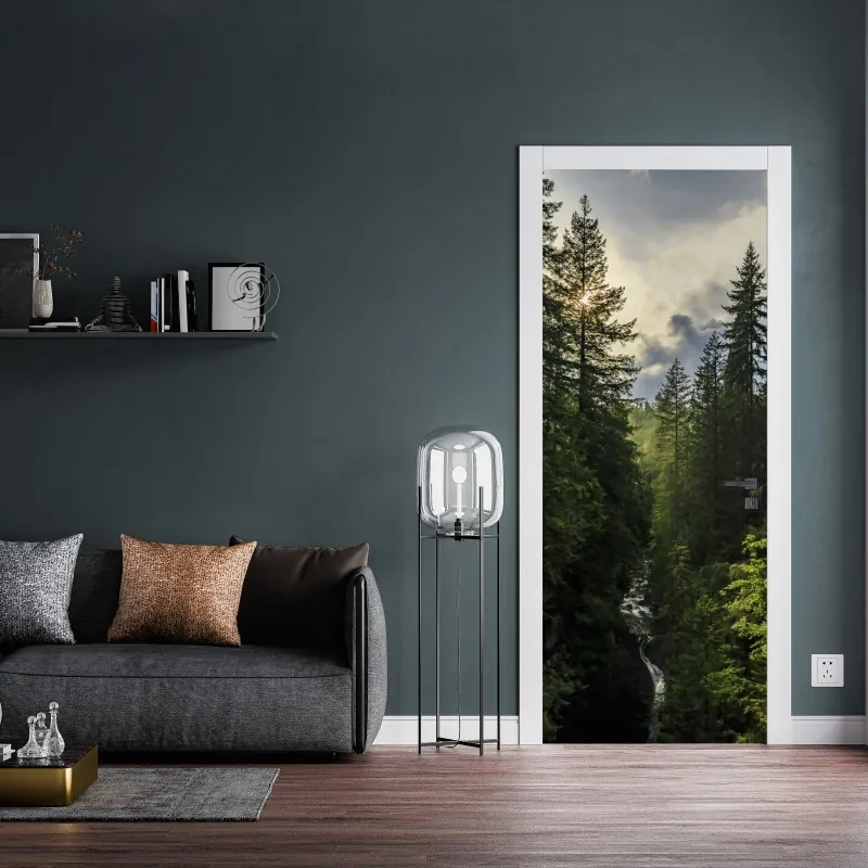 Türaufkleber skandinavische geometrische komposition – Wallnifity®