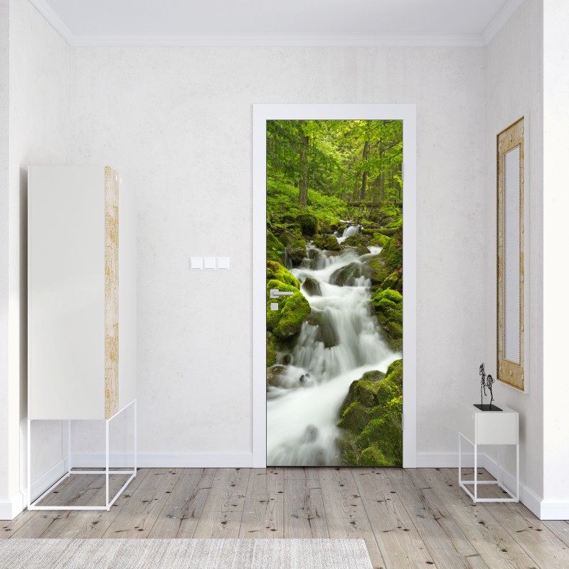 Türaufkleber pfau zwischen granatästen – Wallnifity®