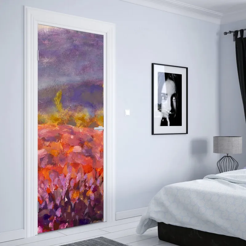 Türaufkleber luxuriöse abstrakte alkoholtinten-kunst mit goldenen adern – Wallnifity®