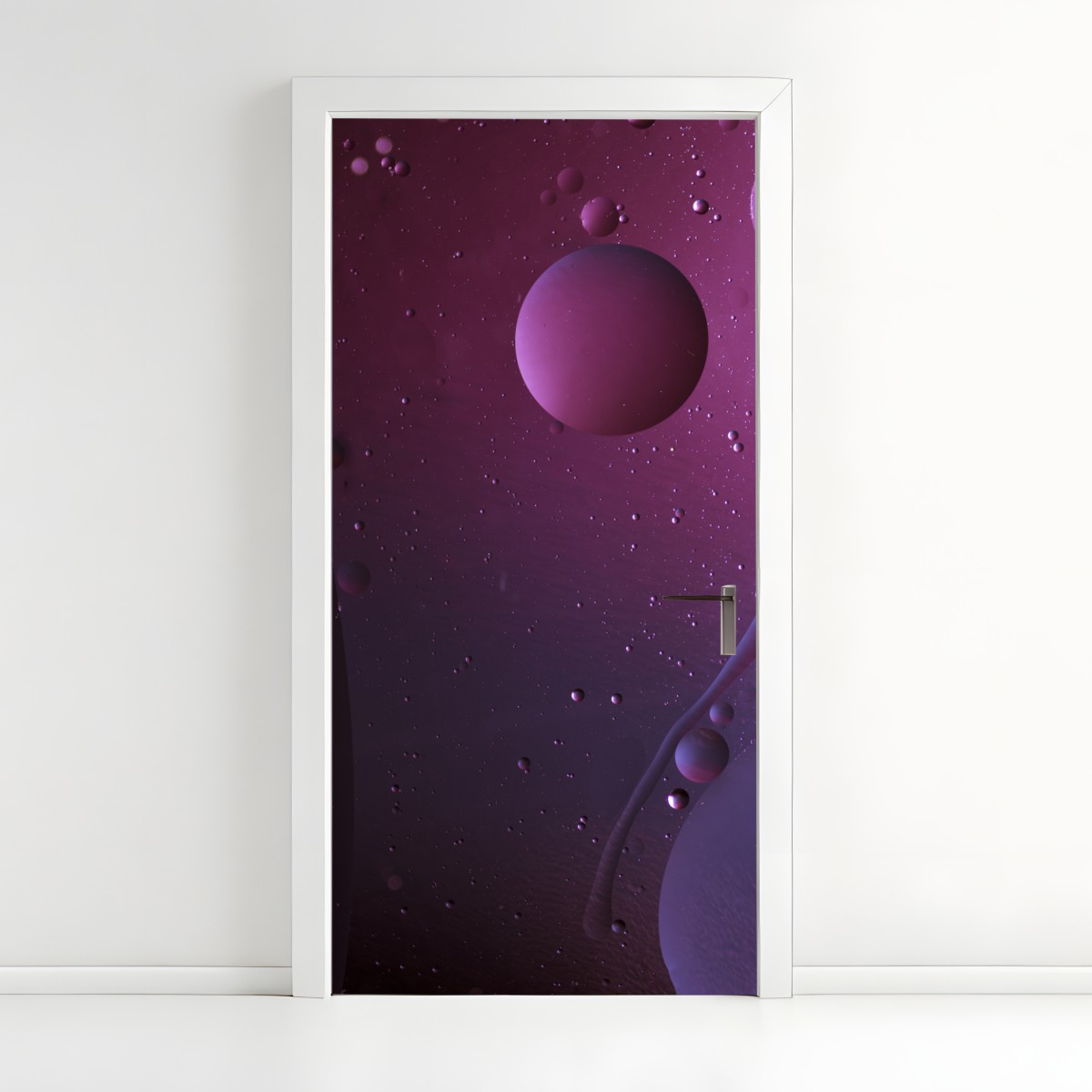 Türaufkleber violette kosmische sphären abstrakte kunst – Wallnifity®