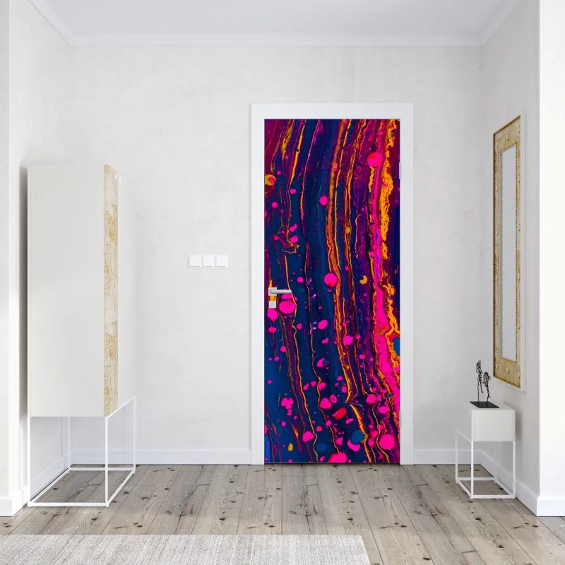Türaufkleber geometrische pastellkomposition – Wallnifity®