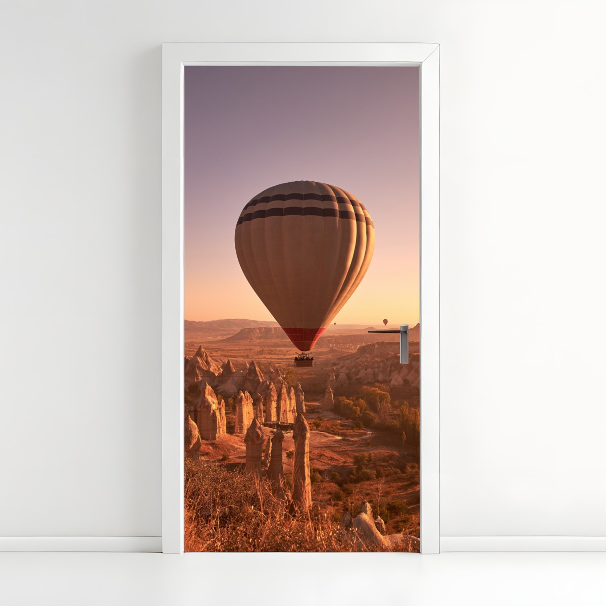 Türaufkleber heißluftballon über Kappadokien bei sonnenaufgang – Wallnifity®