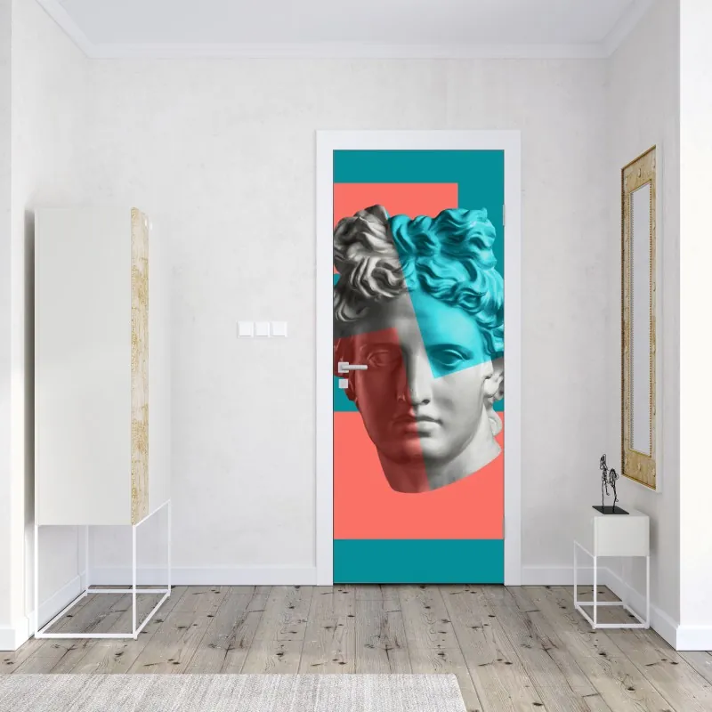 Türaufkleber goldenes art deco bogenmuster – Wallnifity®
