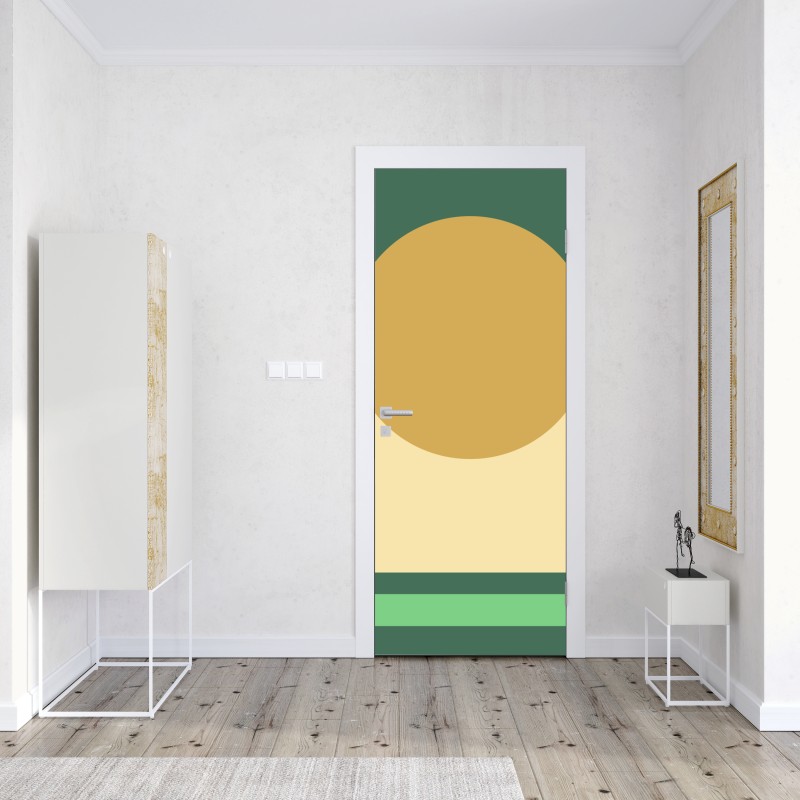 Türaufkleber zarte löwenzahnsamen in monochrom – Wallnifity®