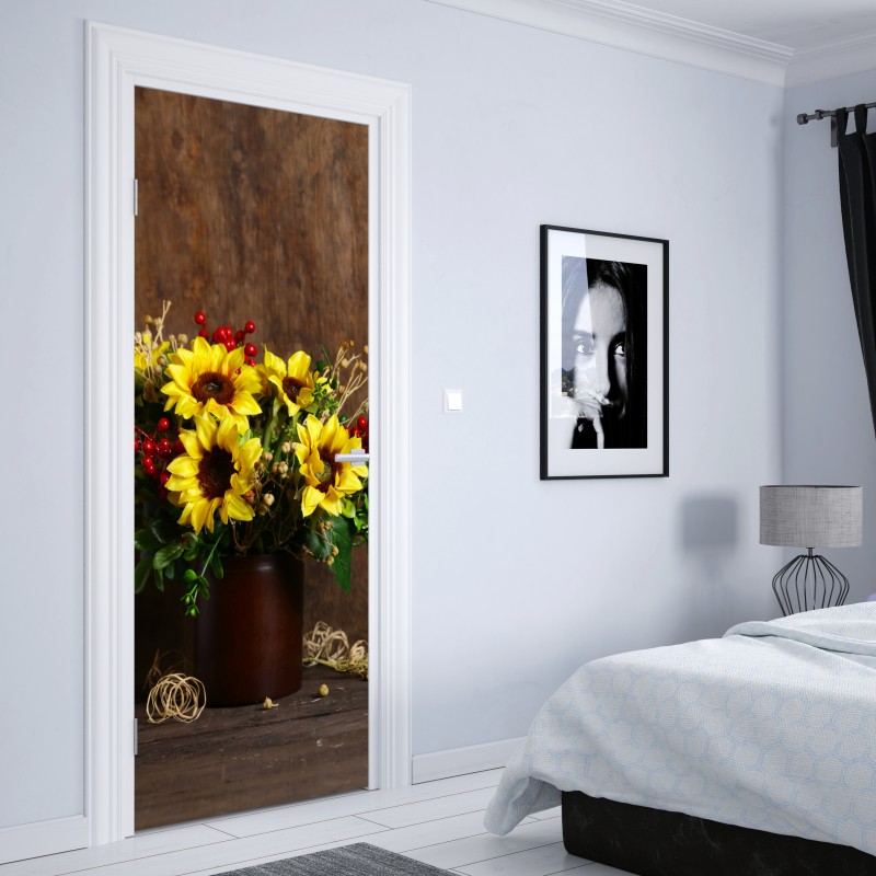Türaufkleber goldenes art deco fächermuster – Wallnifity®