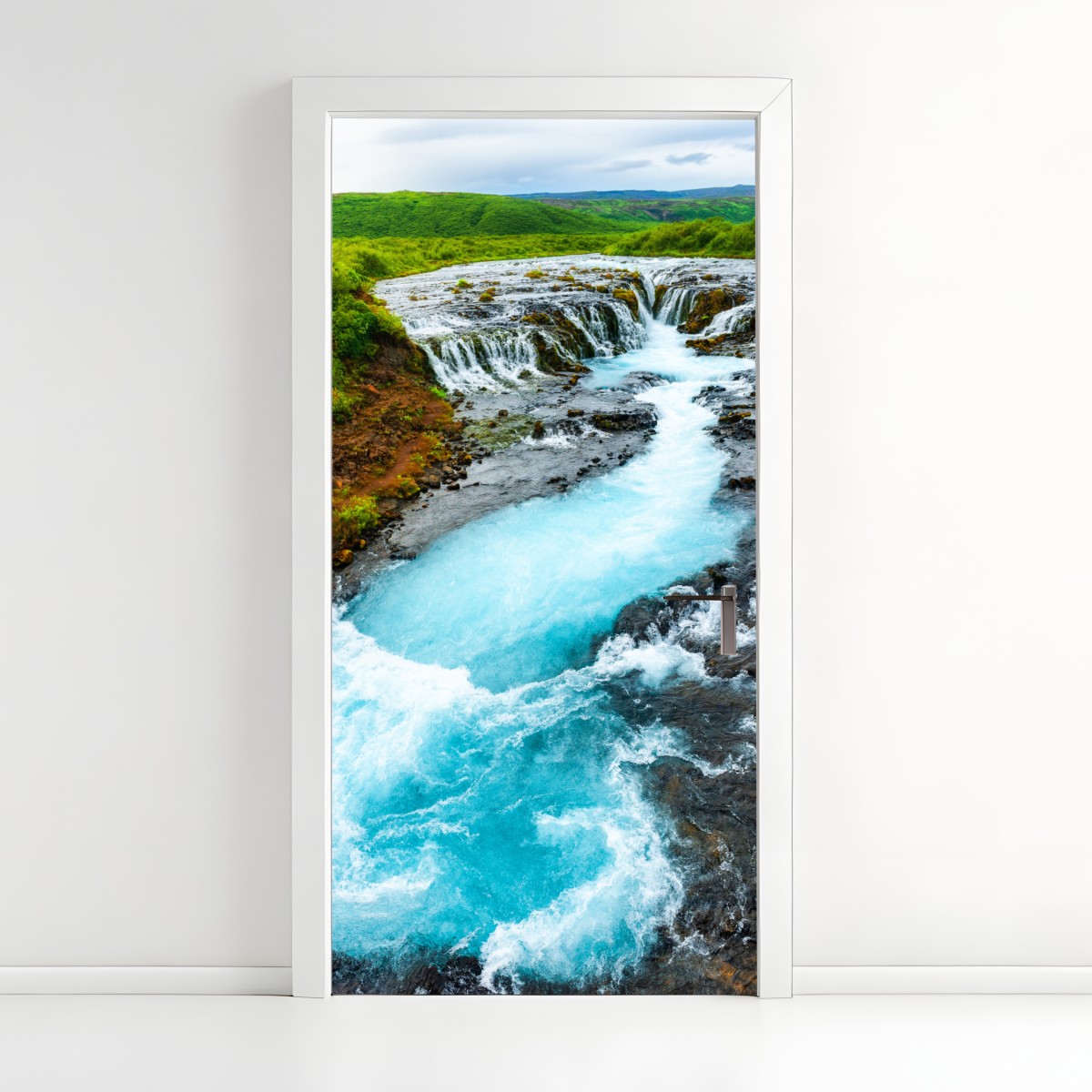 Türaufkleber wasserfall Bruarfoss, Island – Wallnifity®