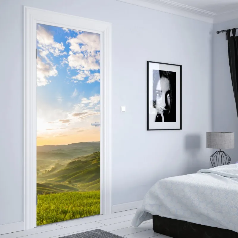 Türaufkleber pfau zwischen granatästen – Wallnifity®