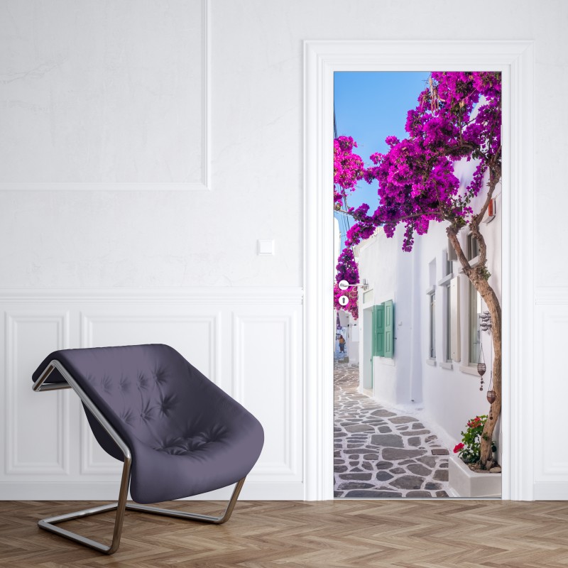 Türaufkleber Paris stadtbild bei sonnenuntergang mit dem Eiffelturm – Wallnifity®