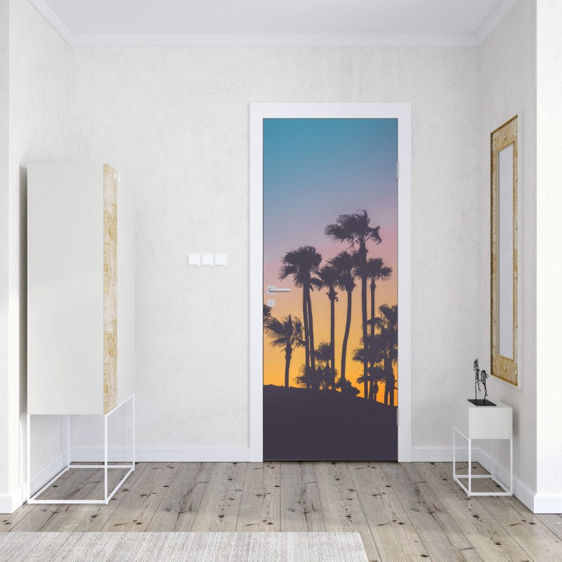 Türaufkleber monochromes marmormuster abstrakt – Wallnifity®