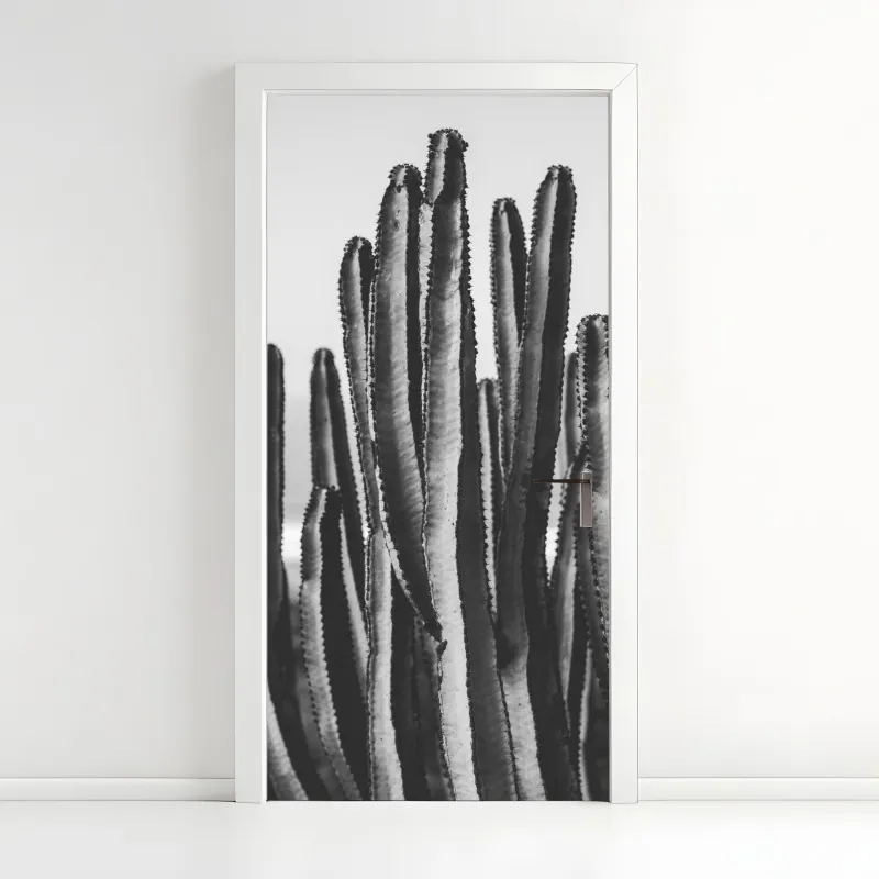 Türaufkleber zarte löwenzahnsamen in monochrom – Wallnifity®