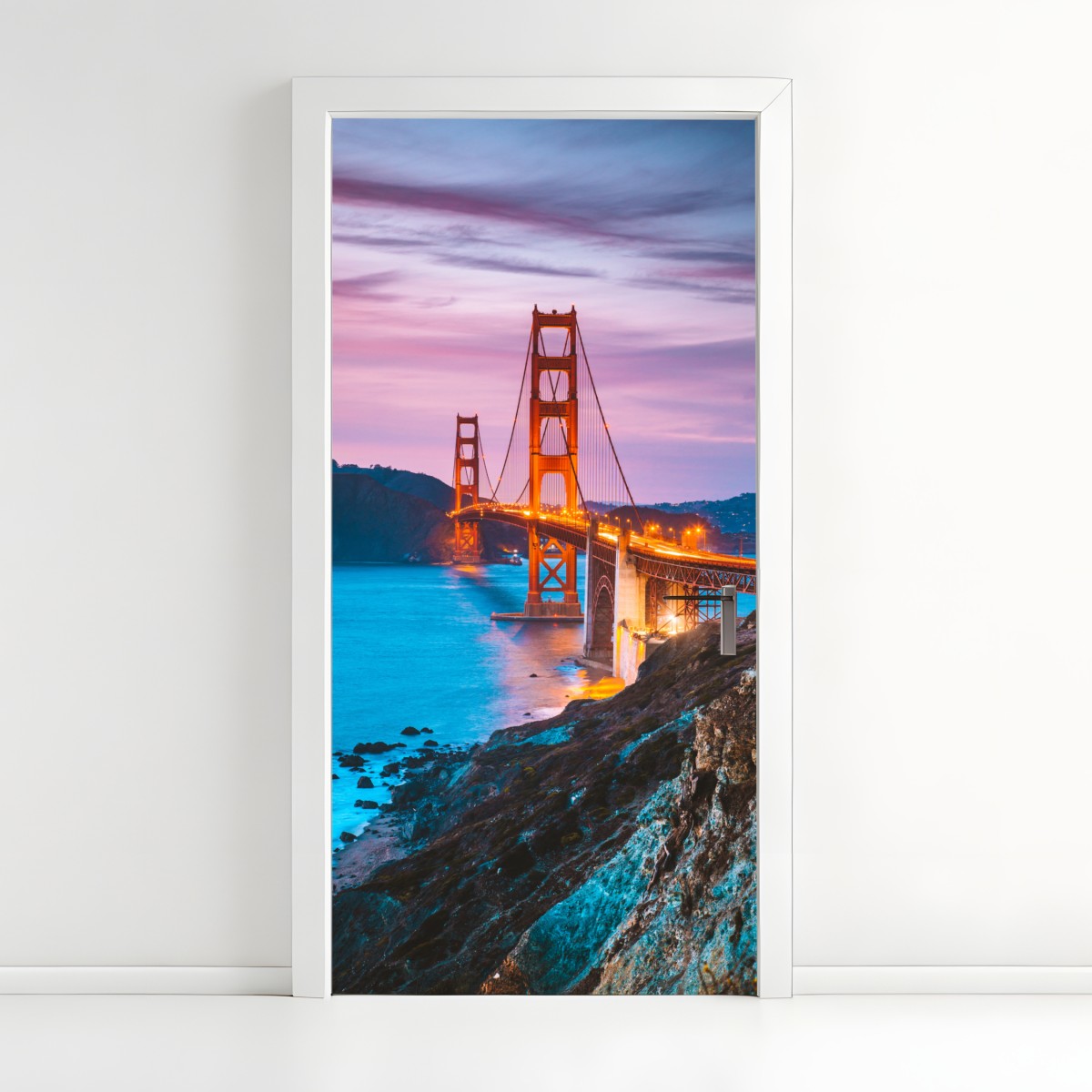 Türaufkleber Golden Gate Bridge in der dämmerung, San Francisco – Wallnifity®