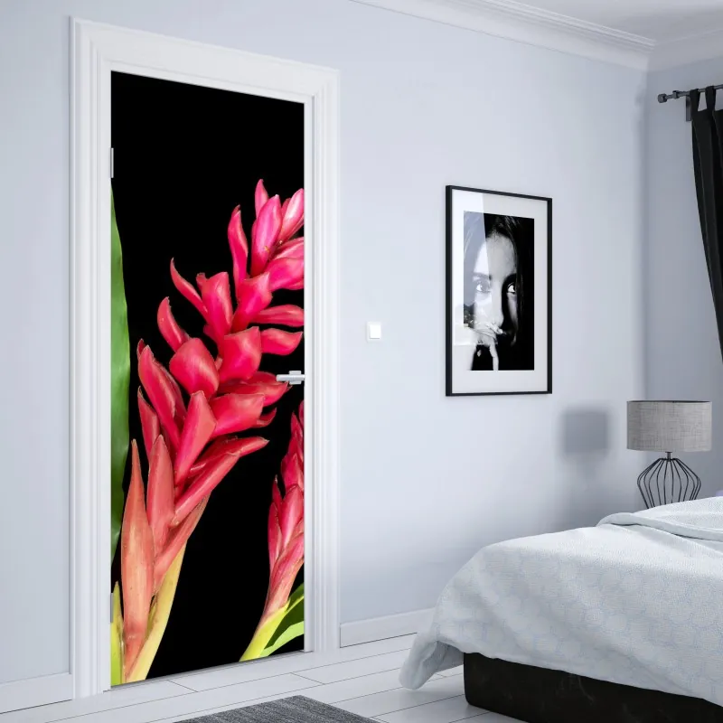 Türaufkleber zarte löwenzahnsamen in monochrom – Wallnifity®