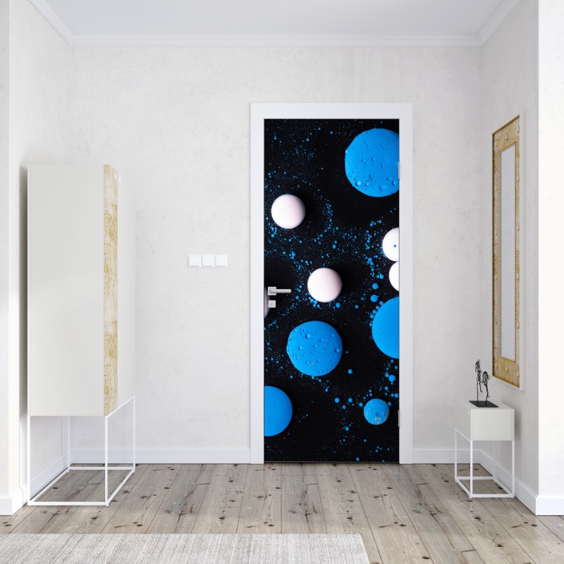 Türaufkleber elegante schwarzweiß klaviertasten – Wallnifity®
