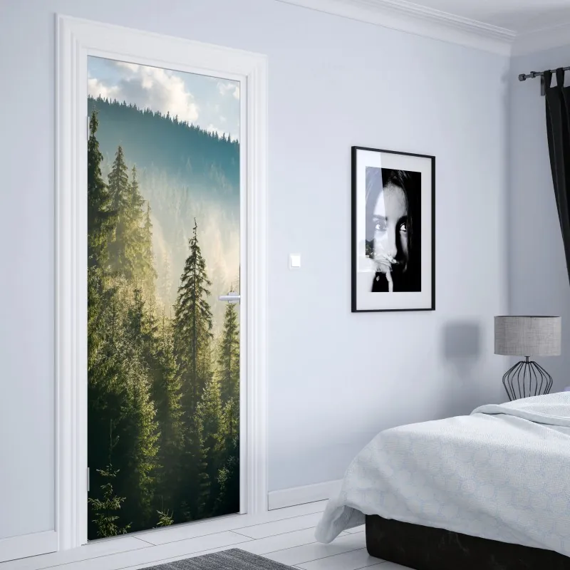 Türaufkleber goldenes wellenmuster wanddeko – Wallnifity®