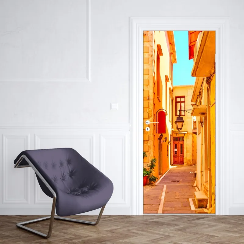 Türaufkleber Paris stadtbild bei sonnenuntergang mit dem Eiffelturm – Wallnifity®