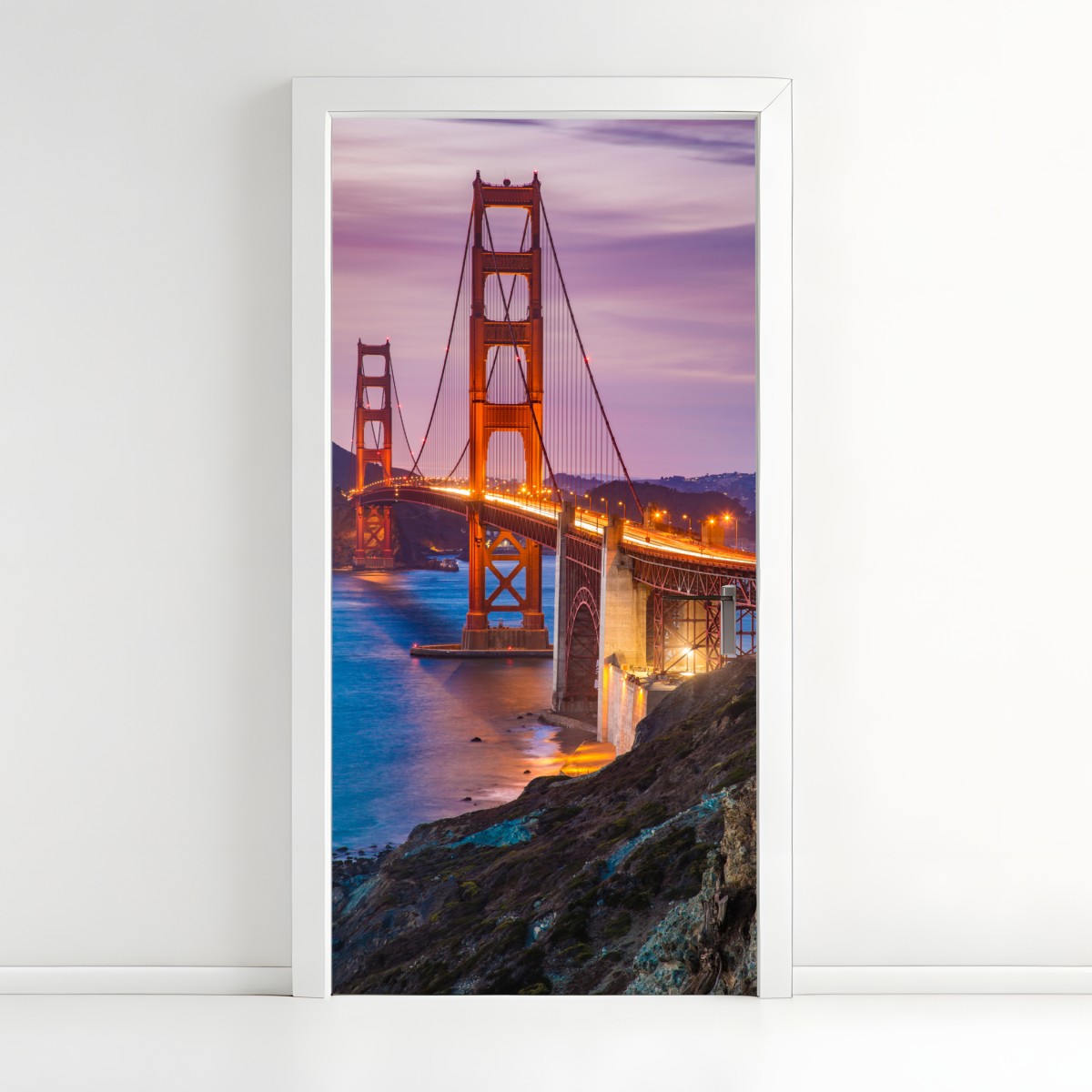 Türaufkleber golden gate bridge bei dämmerung, San Francisco – Wallnifity®