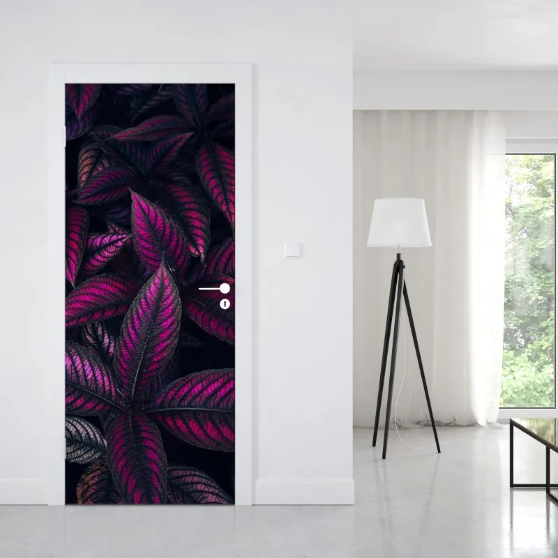 Türaufkleber aquarell monstera blättermuster – Wallnifity®