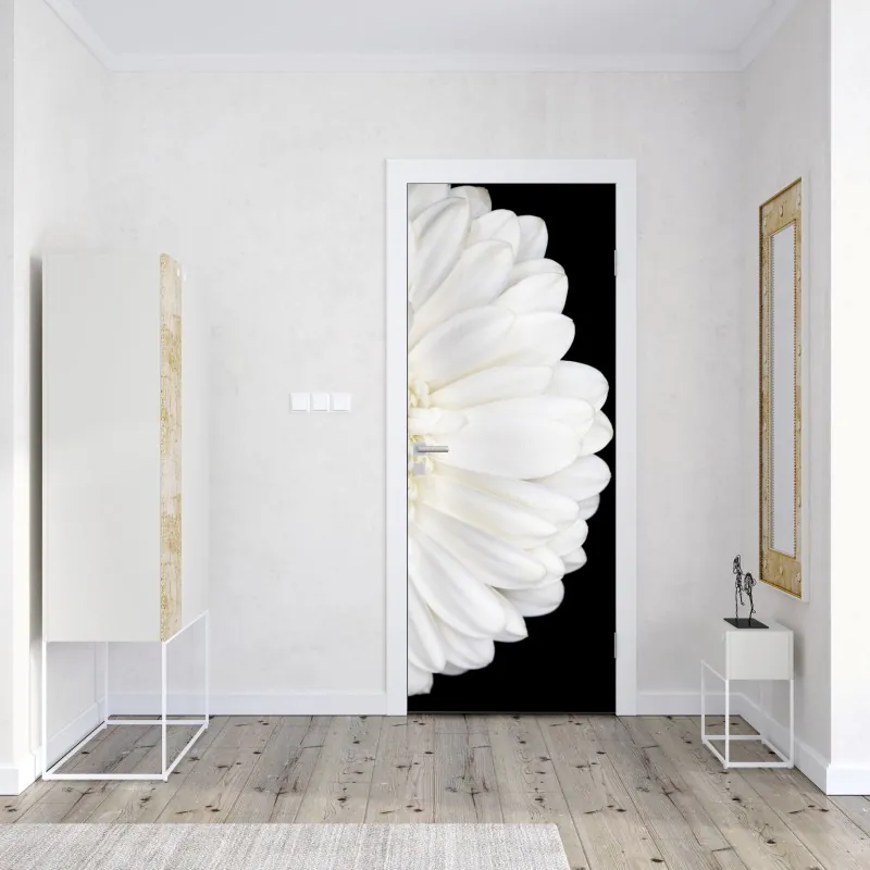 Türaufkleber lebendige türkis-orange marmorierte kunst – Wallnifity®