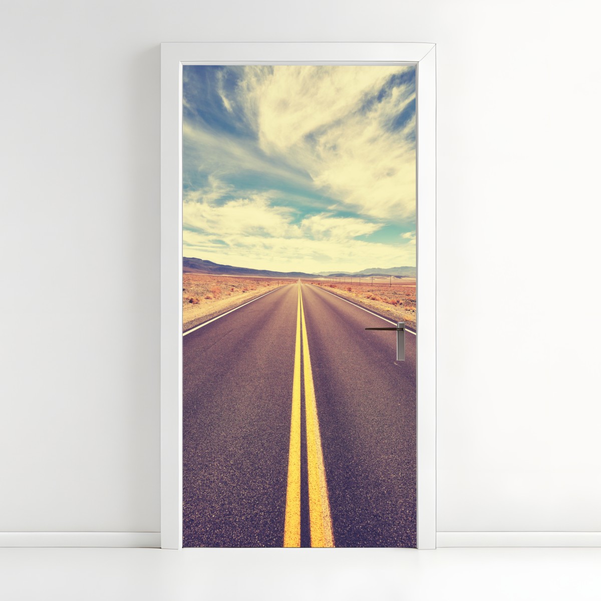 Türaufkleber vintage wüstenstraße, Death Valley – Wallnifity®