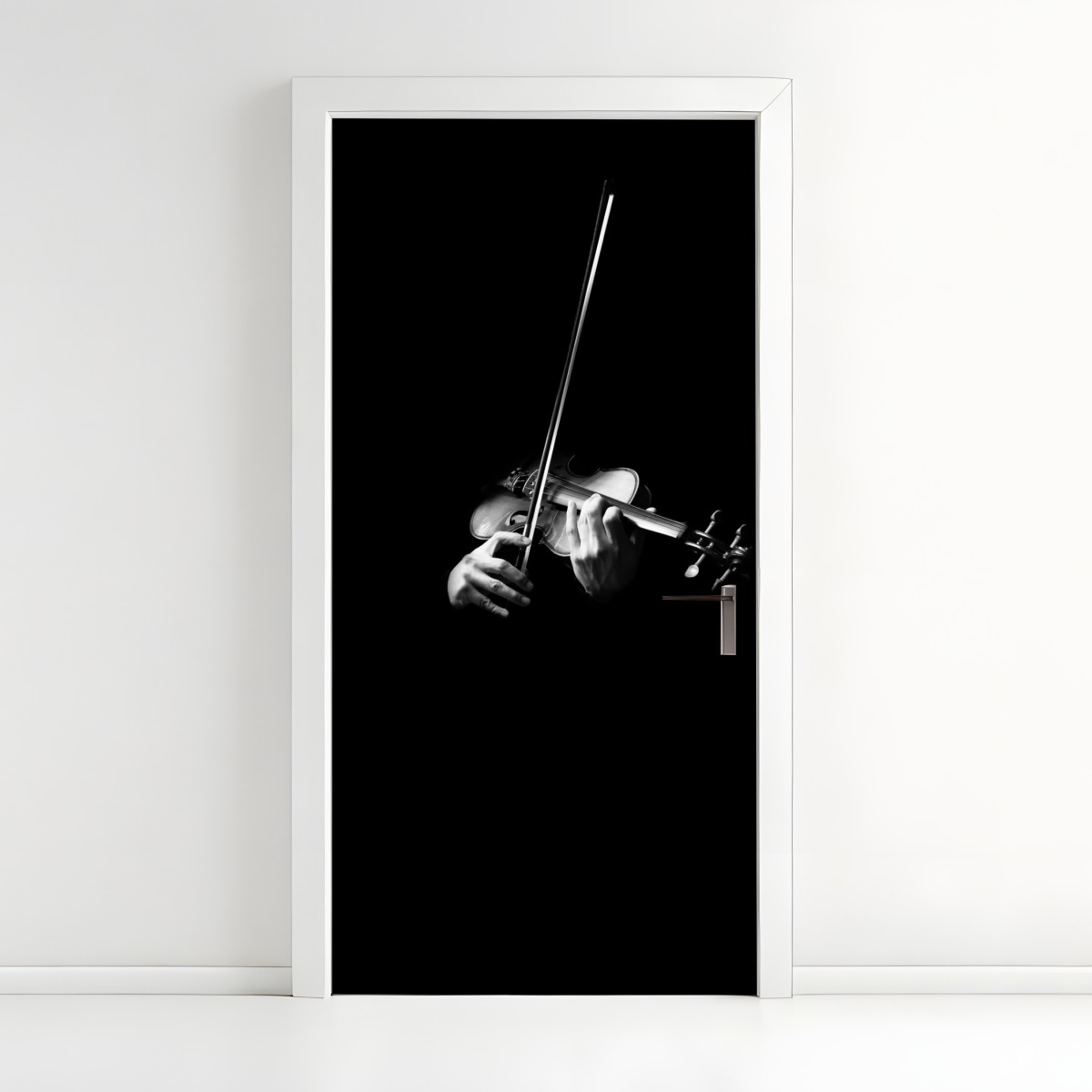 Türaufkleber geige in monochrom – Wallnifity®