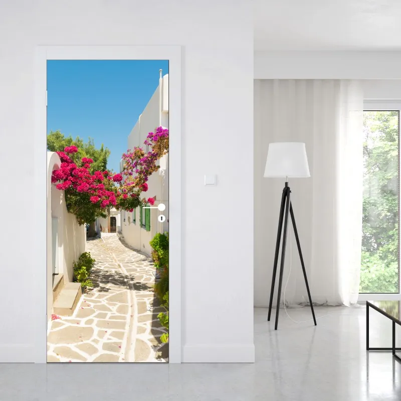 Türaufkleber handgezeichnetes rosenmuster – Wallnifity®