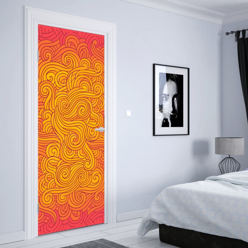Türaufkleber ätherisches monochromes porträt – Wallnifity®