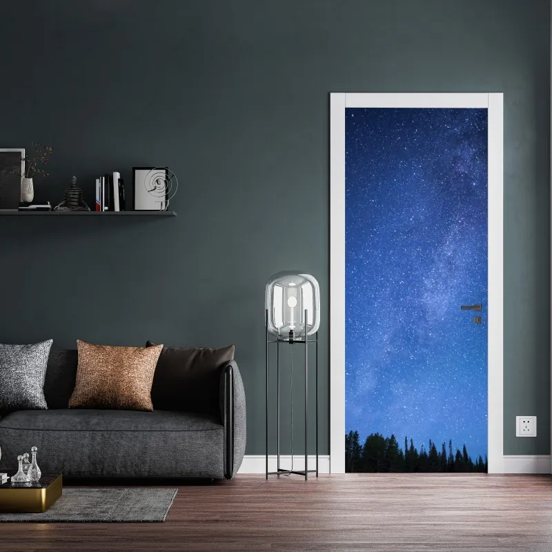 Türaufkleber pfau zwischen granatästen – Wallnifity®