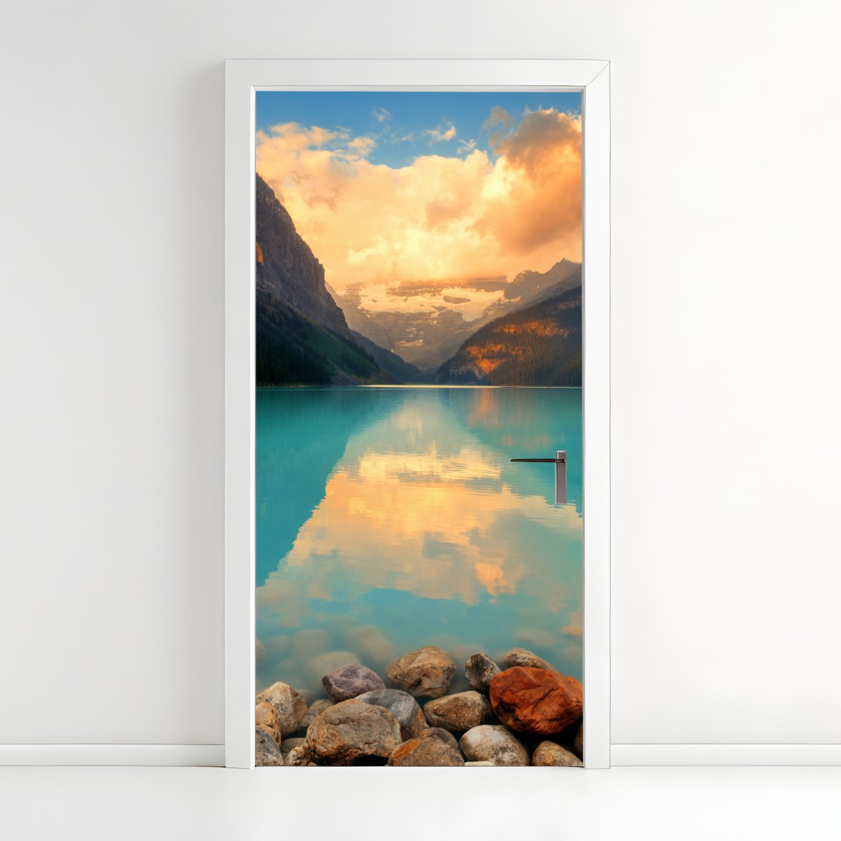 Türaufkleber sonnenaufgang über Lake Louise, Banff – Wallnifity®