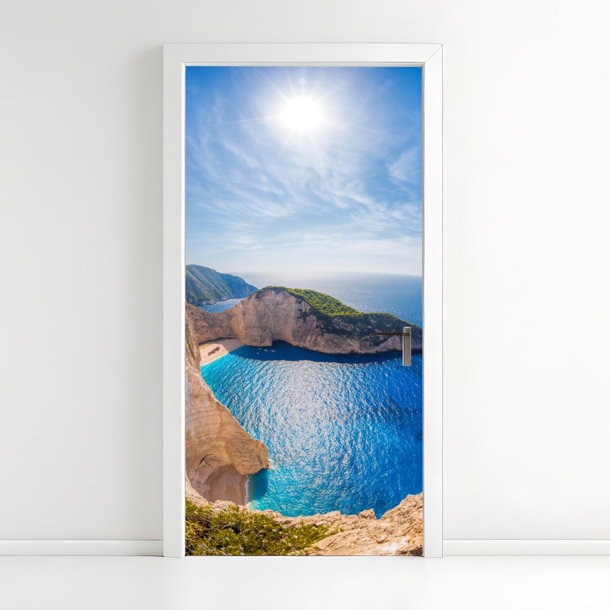 Türaufkleber sonnenklippen am Navagio strand, Zakynthos – Wallnifity®
